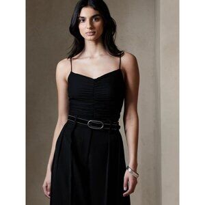 Banana Republic Dani Ruched Camisole top NWT size SMALL BLACK